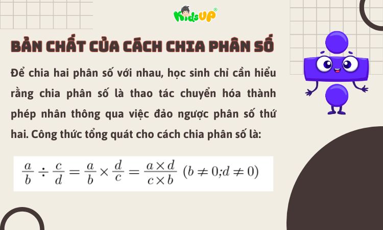 Bản chất của cách chia phân số dễ hiểu