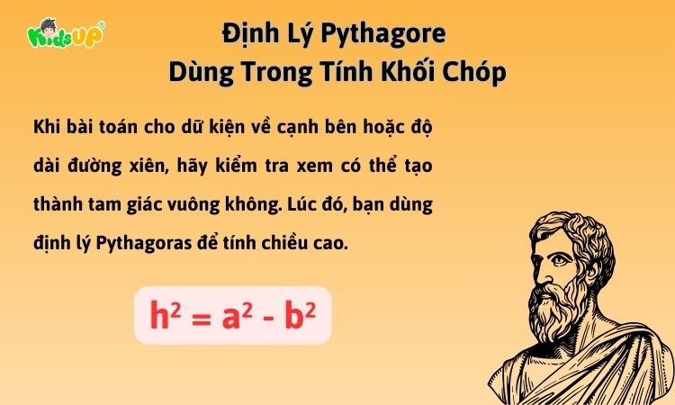 Khi khối chóp có đáy là tam giác vuông