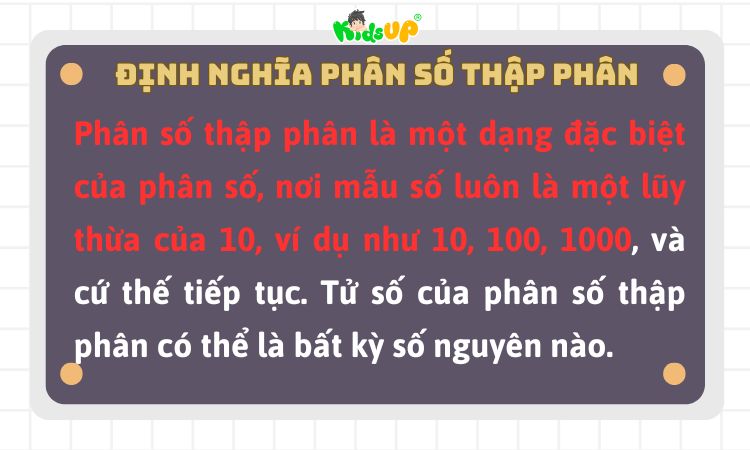 Định nghĩa phân số thập phân đơn giản