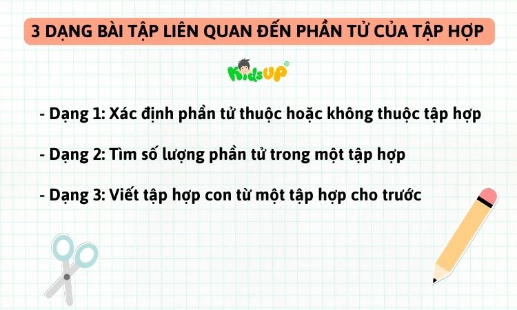 3 dạng bài tập về phần tử của tập hợp