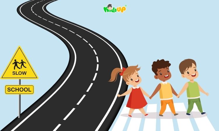Đi bộ qua đường phải đi đúng trong phần vạch kẻ dành cho người đi bộ