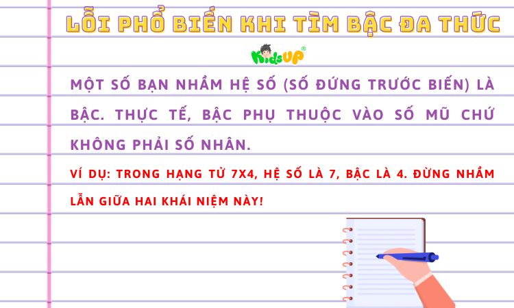 Lỗi nhầm hệ số khi tìm bậc đa thức