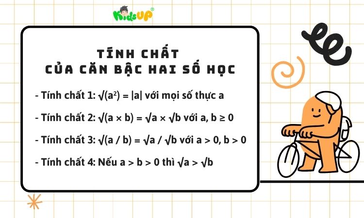 4 tính chất học sinh cần nhớ về căn bậc hai số học