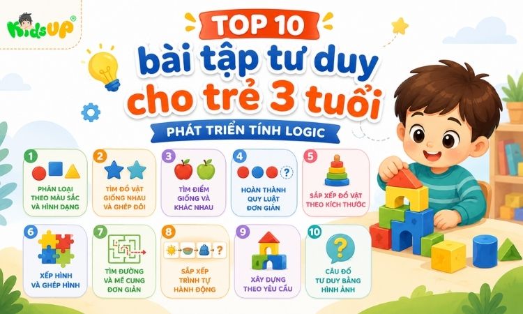 top 10 bài tập tư duy cho trẻ 3 tuổi
