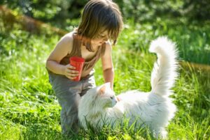Để trẻ tiếp xúc với động vật cũng là cách dạy bé tập nói các con vật hiệu quả