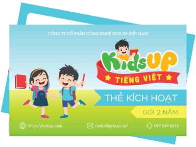 thẻ kidsup tiếng việt 2 năm