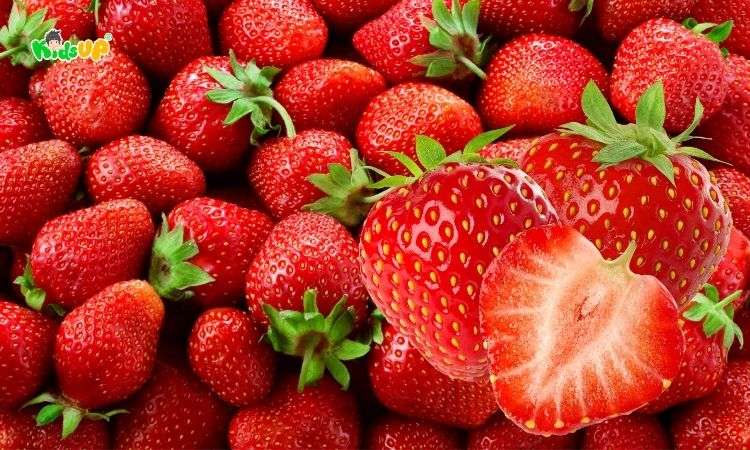 Dâu tây dễ kết hợp với sữa chua cho bé ăn
