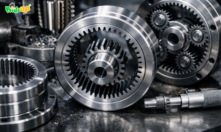 Ví dụ về các bánh răng xoay trong máy móc