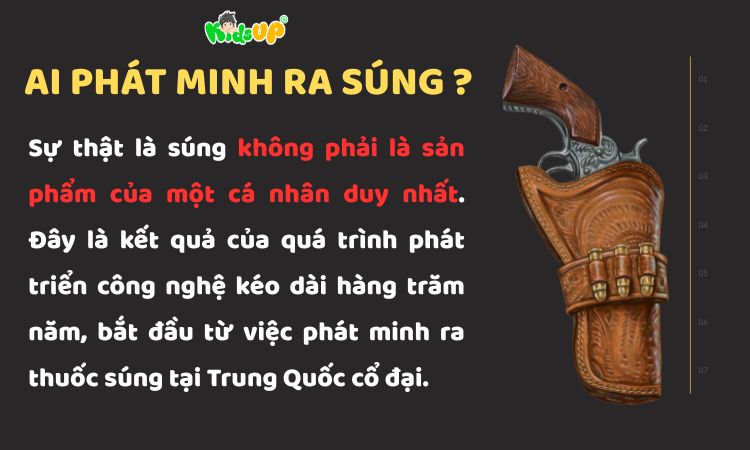 Phát minh ra súng không phải một người duy nhất